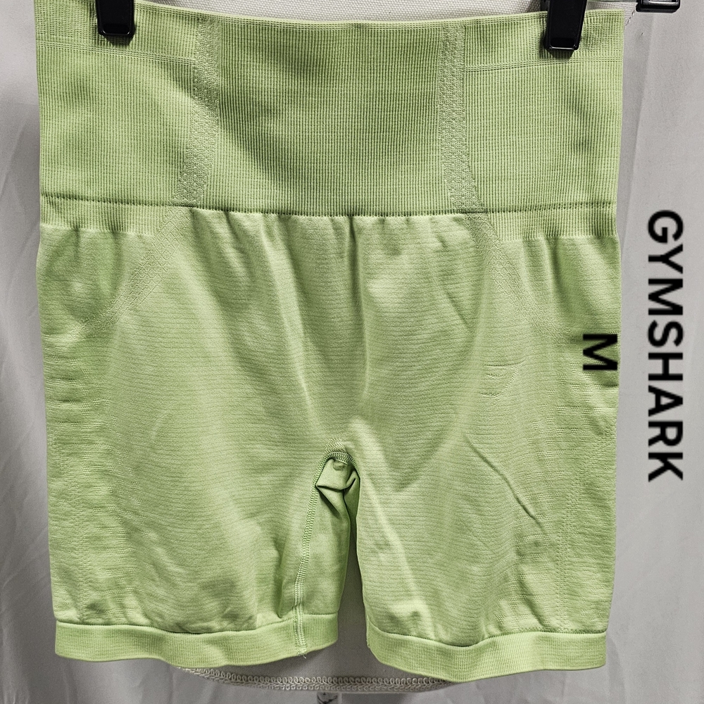 Gymshark Seamless High-Waist Bike Shorts — Light Lime Green